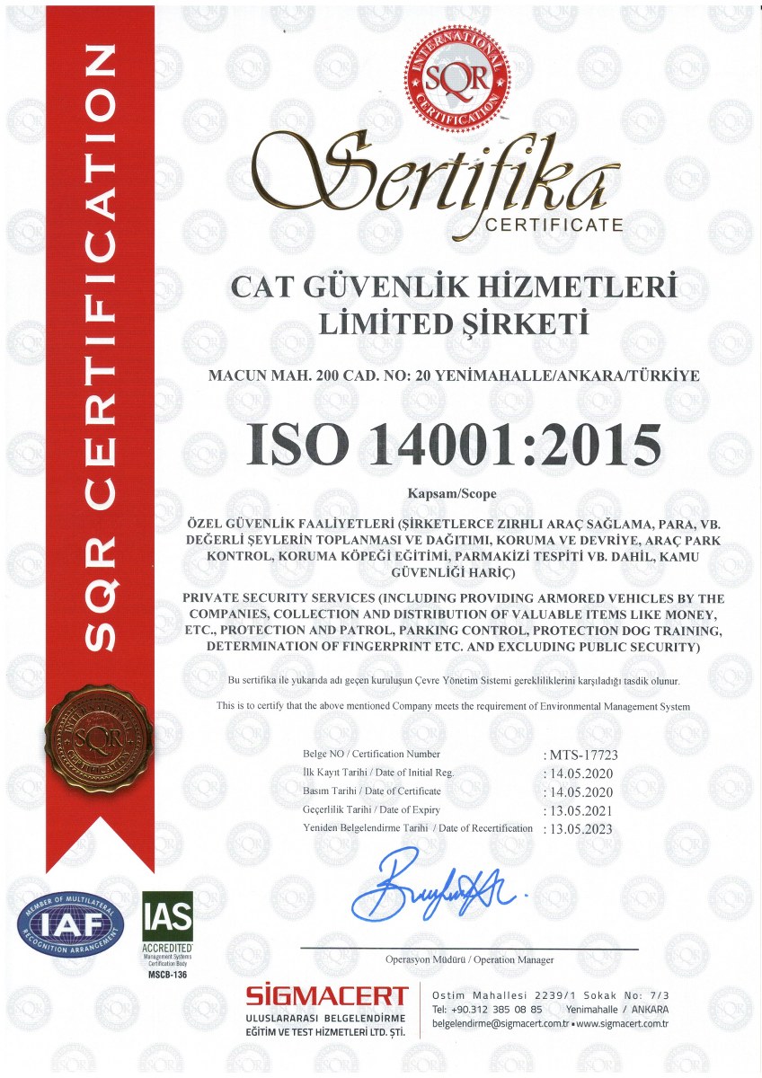 ISO 14001 Çevre Yönetim Sistemi
